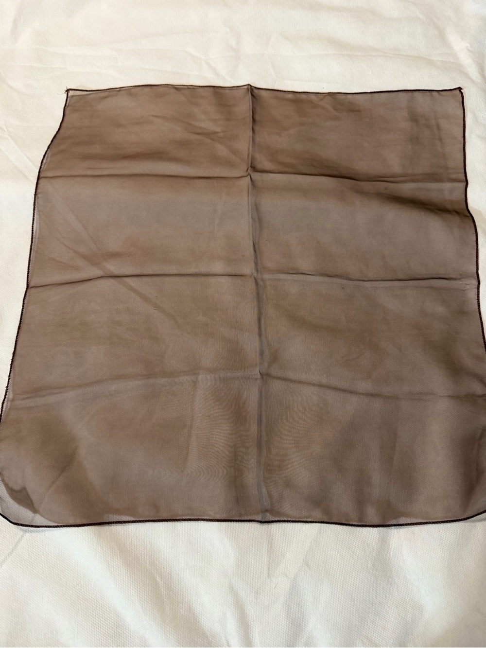Sheer Square Scarf in Brown